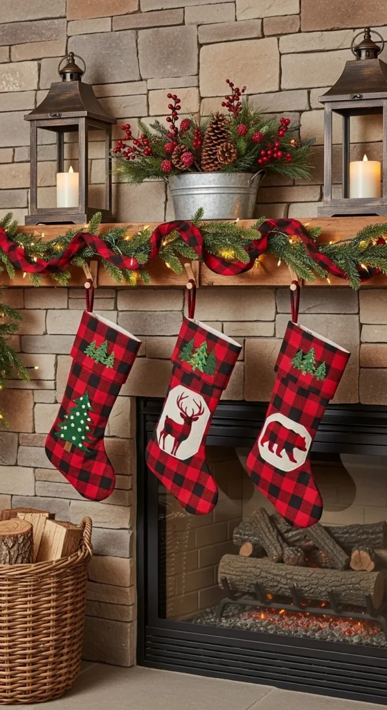 Buffalo Plaid Mantel