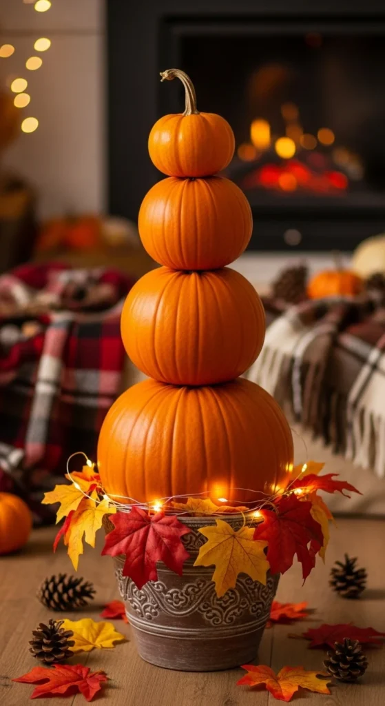 Stacked Pumpkin Tower