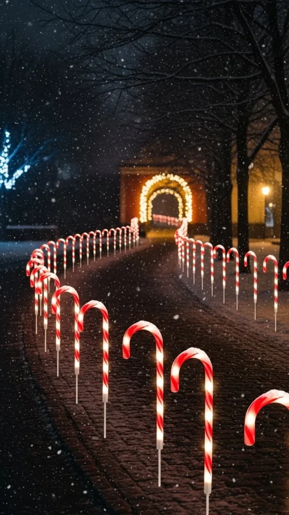 Candy Cane Path Markers