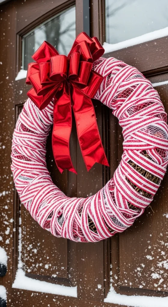 Candy Cane Stripe Wreath