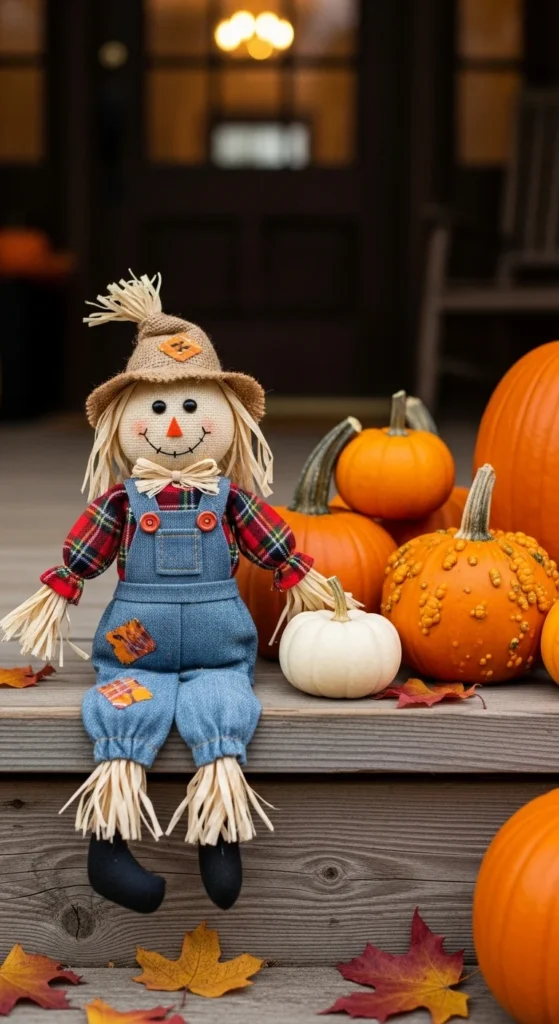 Mini Scarecrow by the Steps