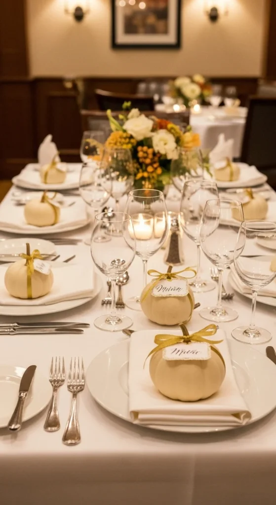 Mini Pumpkin Place Settings