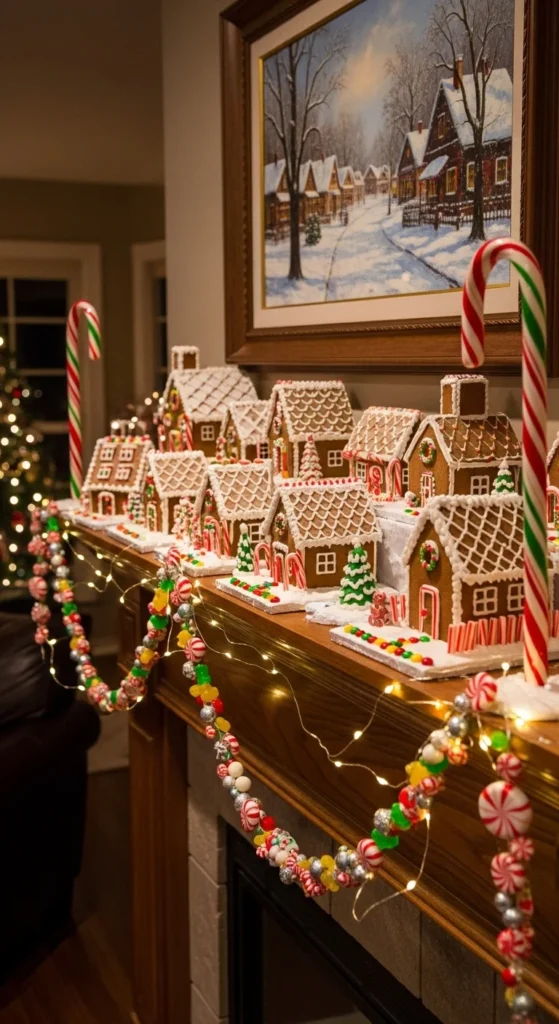 Gingerbread House Mantel