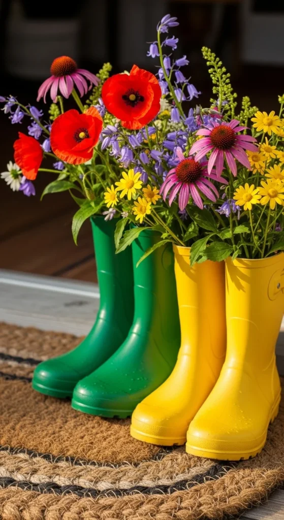 Rain Boot Planters