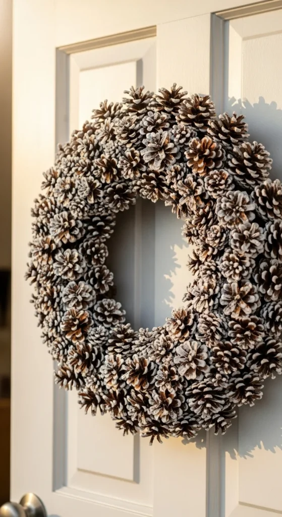 Frosted Pinecone Wreath