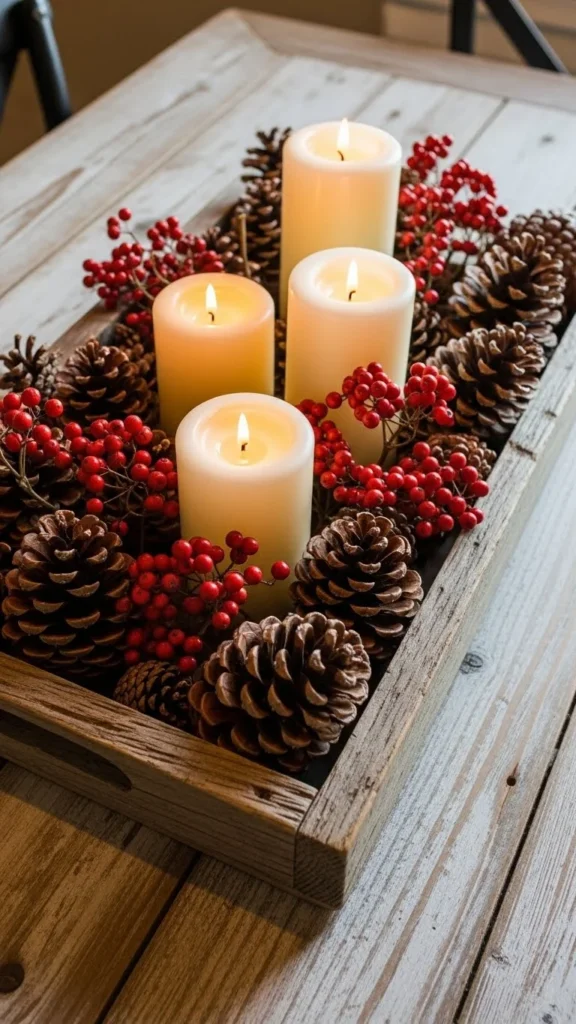 Rustic Wooden Tray Display