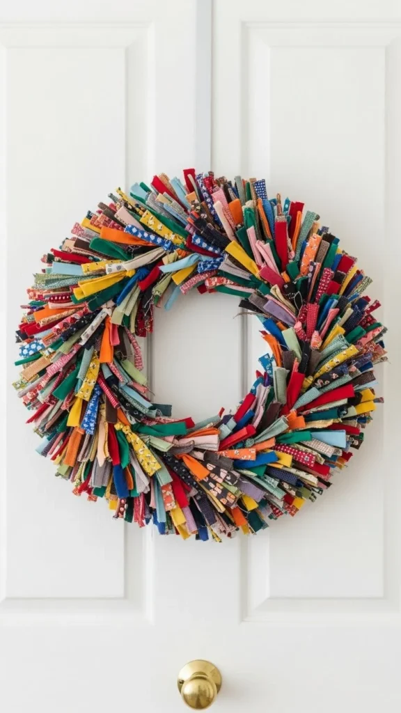 DIY Fabric Scrap Wreath