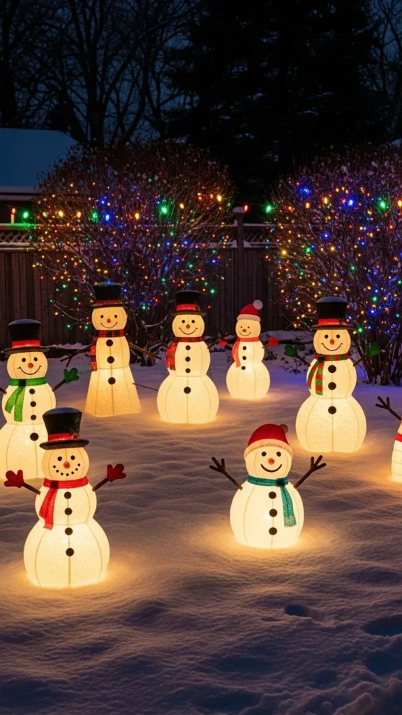 Glowing Snowmen