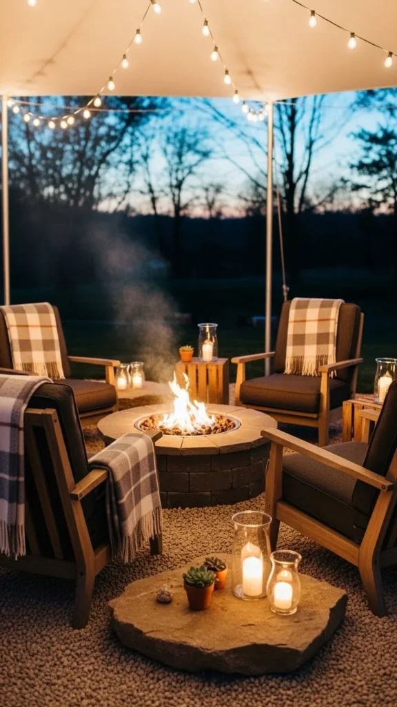 Cozy Fire Pit Lounge