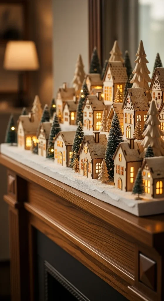 Wooden Village Scene
