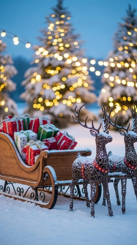 Sleigh and Reindeer Setup