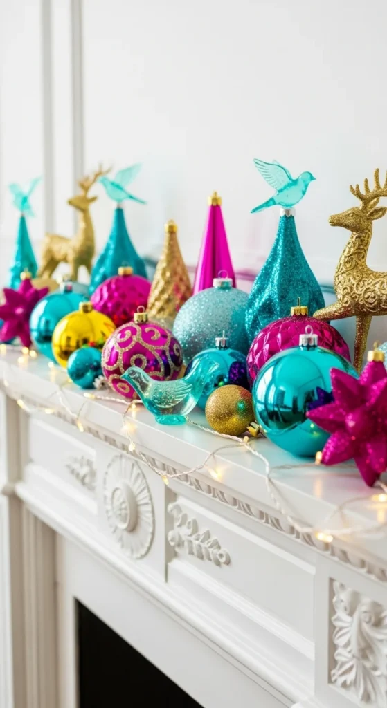 Bold Color Pop Mantel