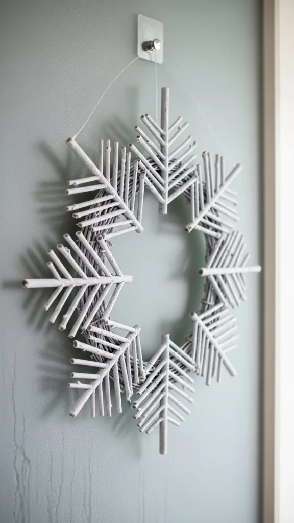 Snowflake Twig Wreath
