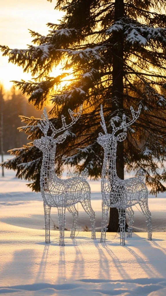 Light-Up Reindeer Figures