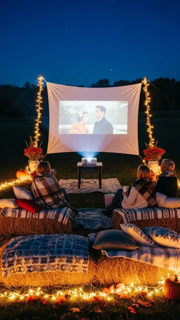 Cozy Movie Night Under the Stars