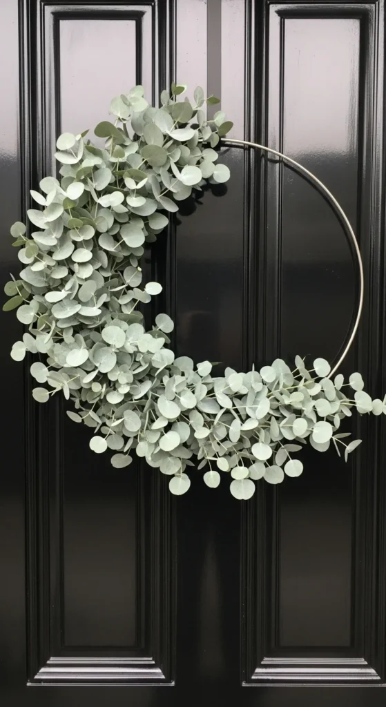 Modern Minimalist Eucalyptus Wreath