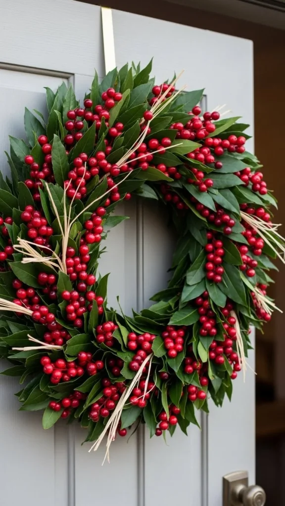  Cranberry and Bay Leaf Wreath