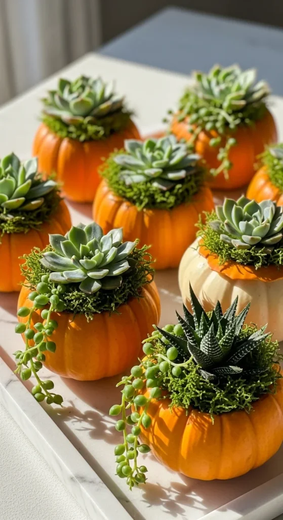 Pumpkin and Succulent Combo