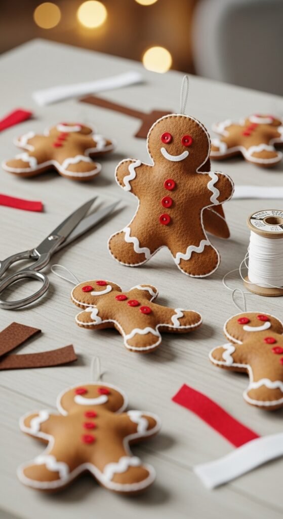 Felt Gingerbread Men