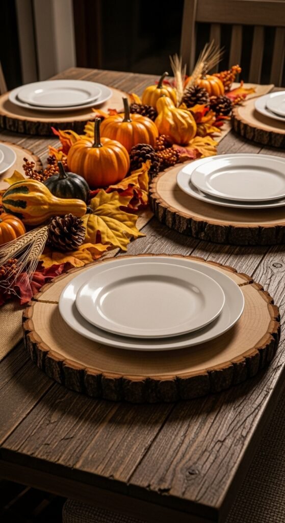 Natural Wood Chargers