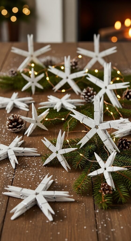 Rustic Clothespin Stars
