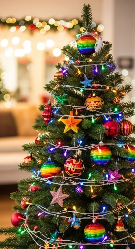 Whimsical Rainbow Tree