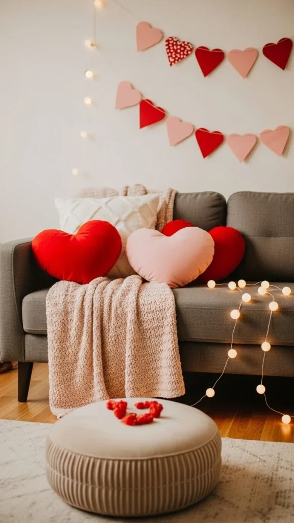 Cozy Heart-Themed Living Room Party