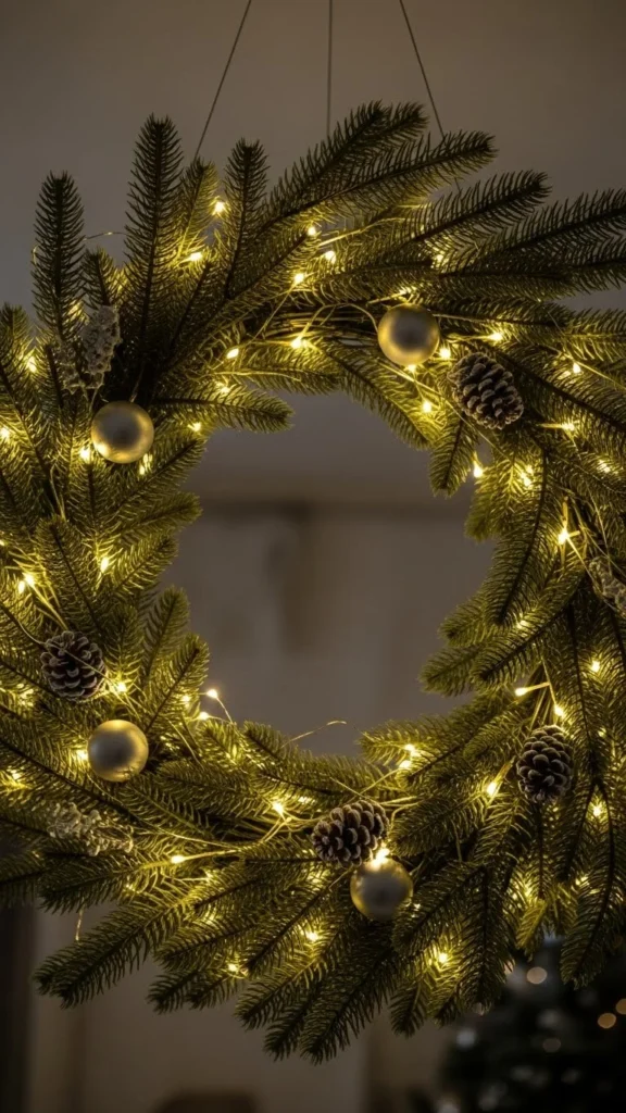 Floating Evergreen Ring Chandeliers