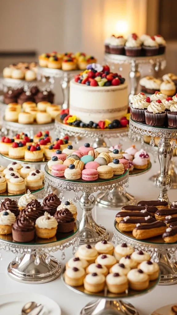 Layered Cake Stands for Height and Balance