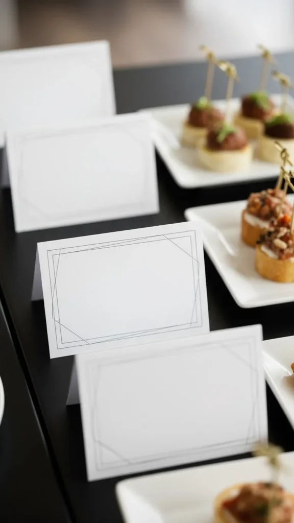 Minimal White Cards with Thin Borders