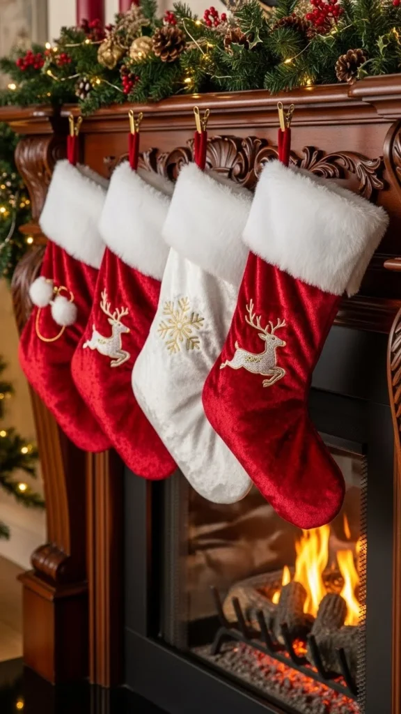 Santa-Themed Stockings