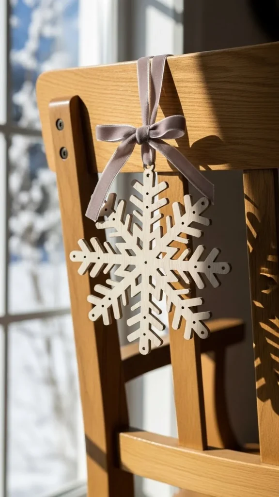 Snowflake Cutout Tie-Ons