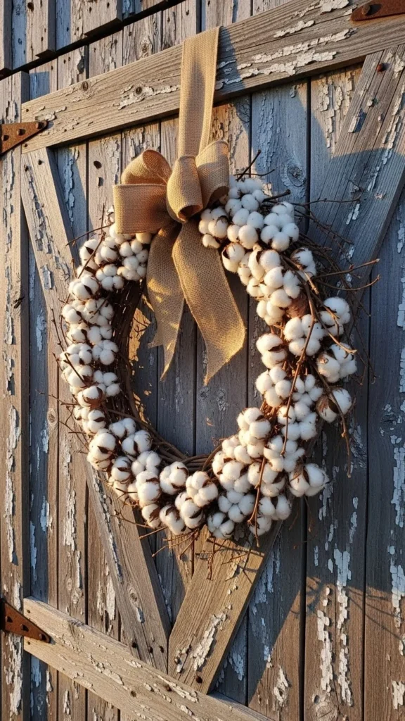 Farmhouse Cotton Wreath