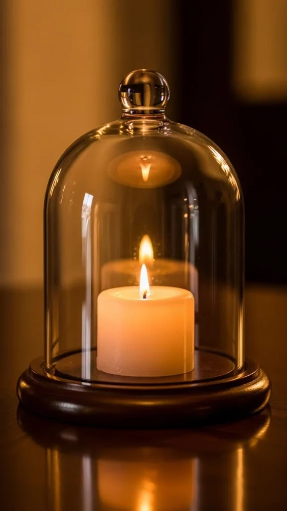 Glass Cloche Candle Dome