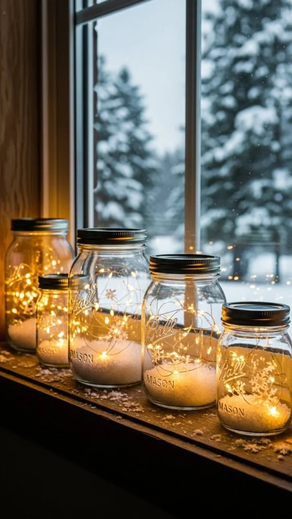 Twinkling Mason Jar Lanterns