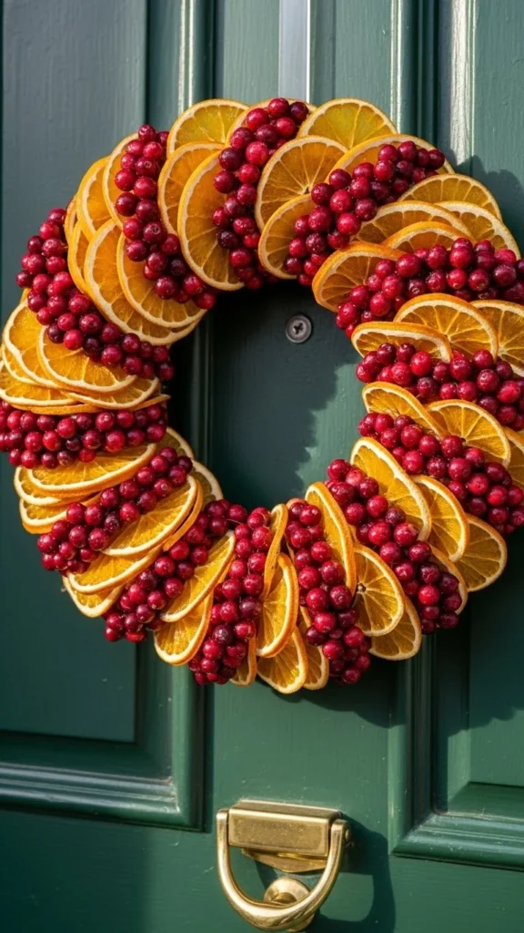 Cranberry and Orange Slice Wreath