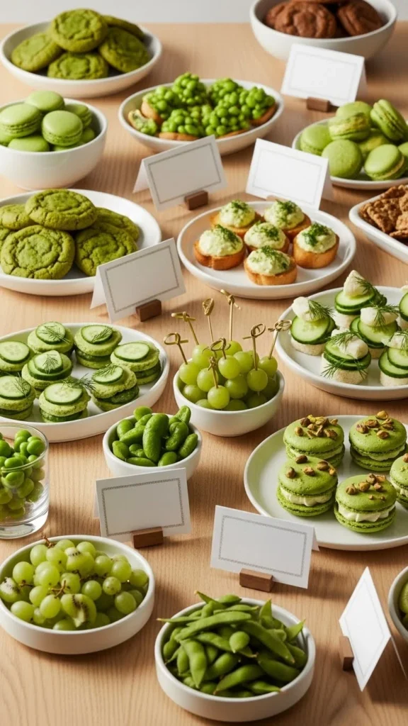 Green-Themed Snack Labels