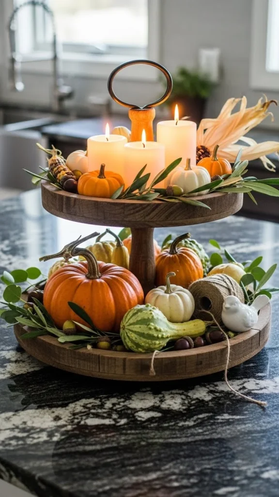 Tiered Tray Candle Display
