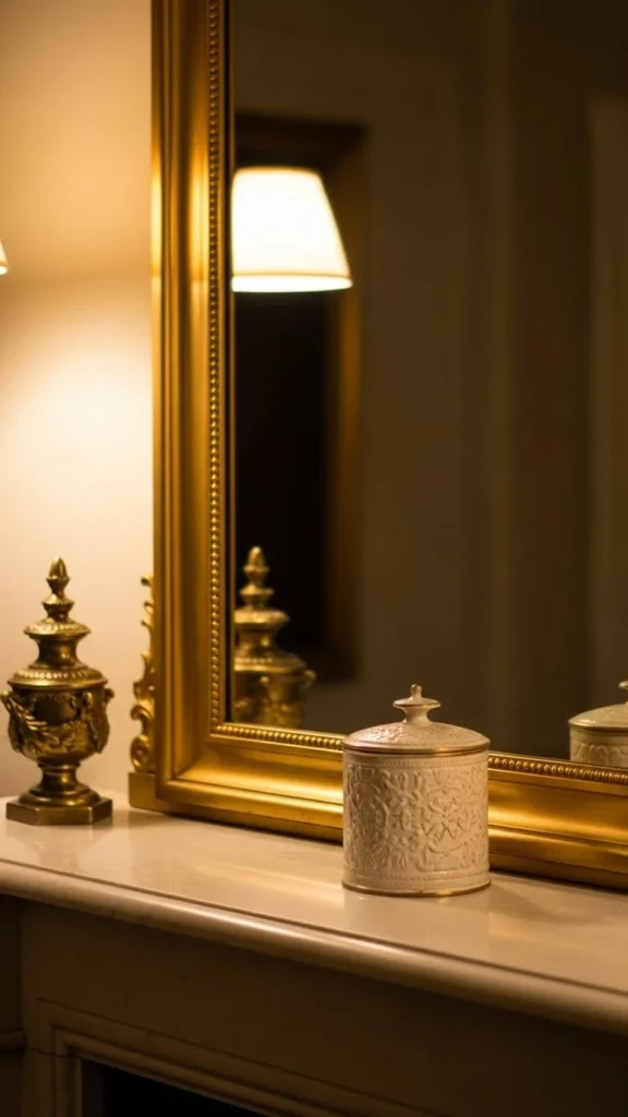 Vintage Mirror Statement Mantel