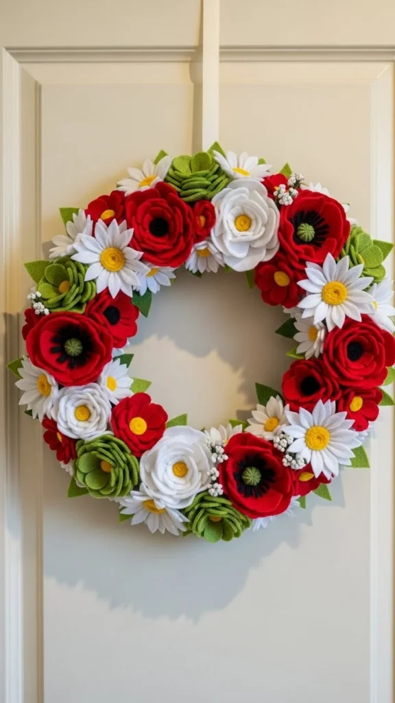 Felt Flower Wreath