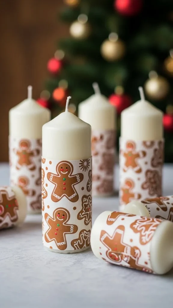 Gingerbread Candle Wraps