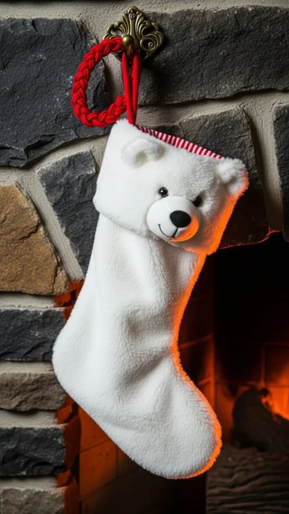 Polar Bear Plush Stocking
