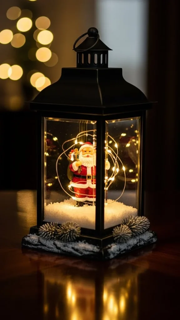 Santa Lantern Centerpiece