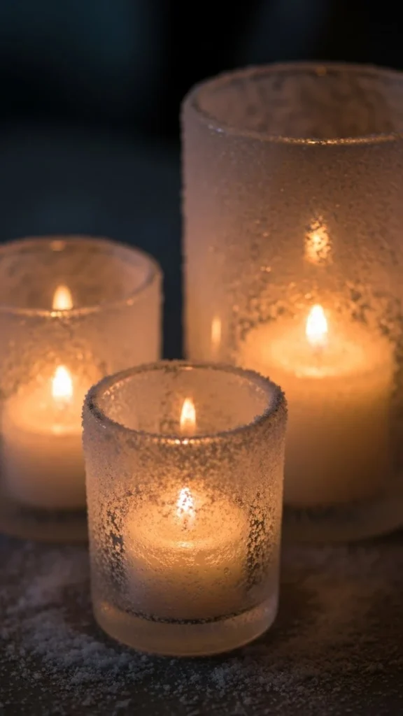 Snowy Candle Holders