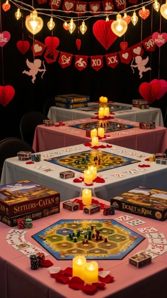 Valentine Game Night Tables