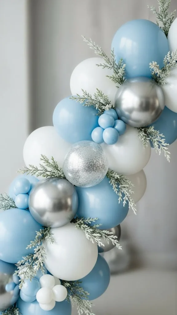 Frosted Blue Holiday Garland
