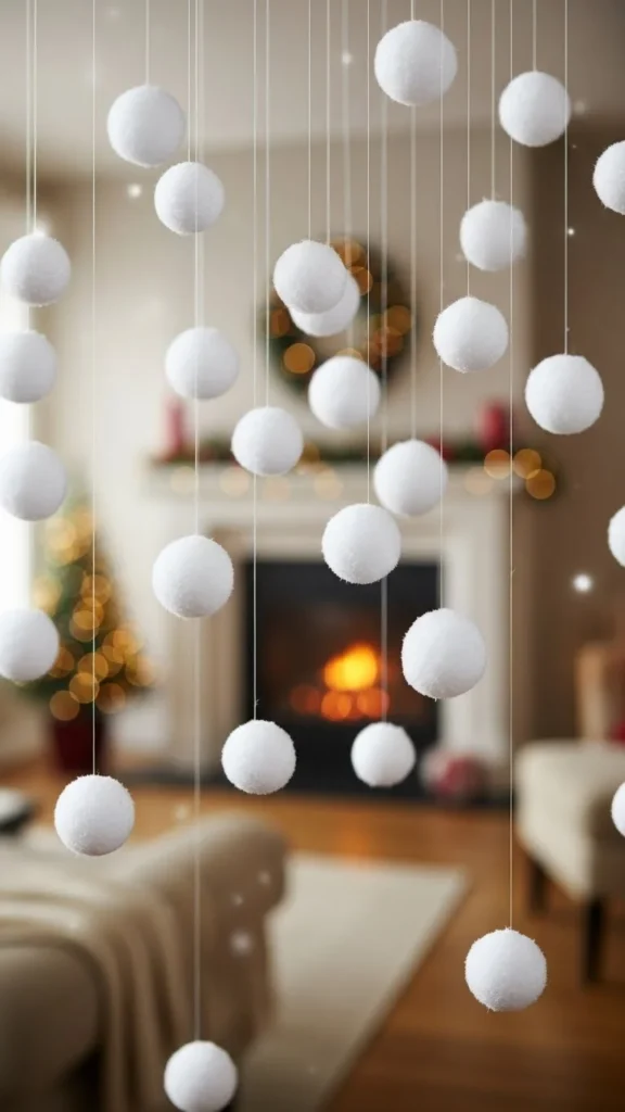 Hanging Faux Snow Curtains