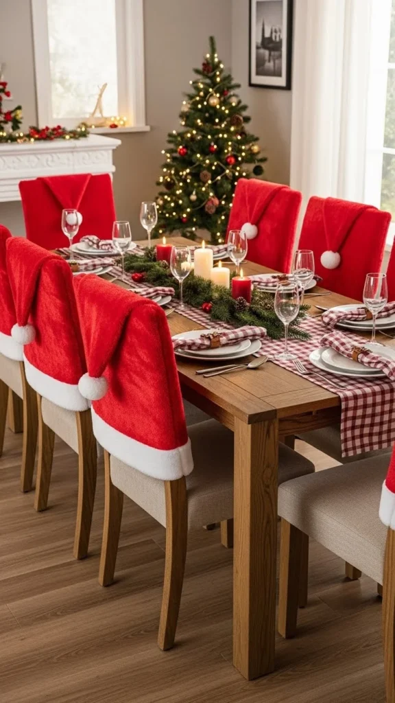 Santa Hat Chair Covers