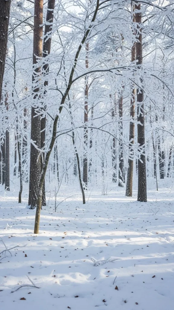 White Winter Forest Backdrop