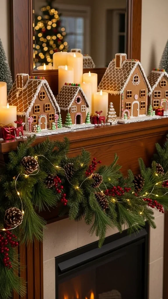 Gingerbread Mantel Display